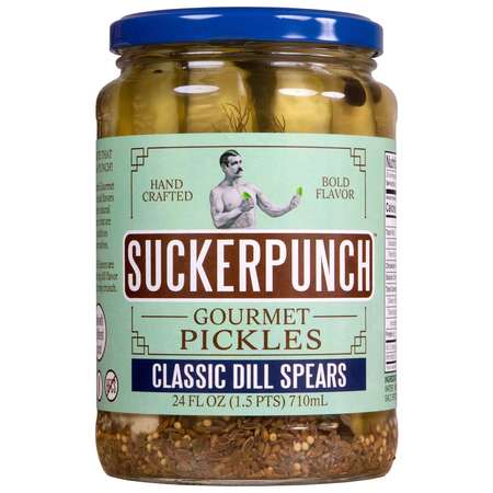 SUCKER PUNCH Classic Dill Pickle Spears 24 oz., PK6 SPPSD-6365
